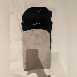 Abercrombie & Fitch and American Eagle thermal long sleeve Tee lot of 3